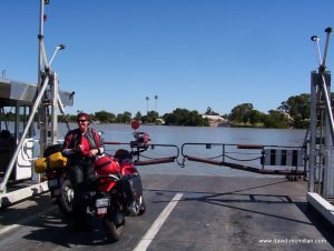 Crossing the Murray River at Wellington, S.A.